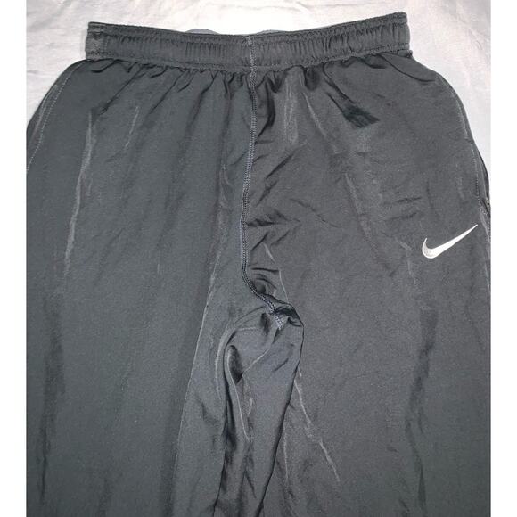 Nike Dri Fit Ankle-Zip Track Grey Pants w/ drawstring Zip Pockets Mens Large - Picture 2 of 9